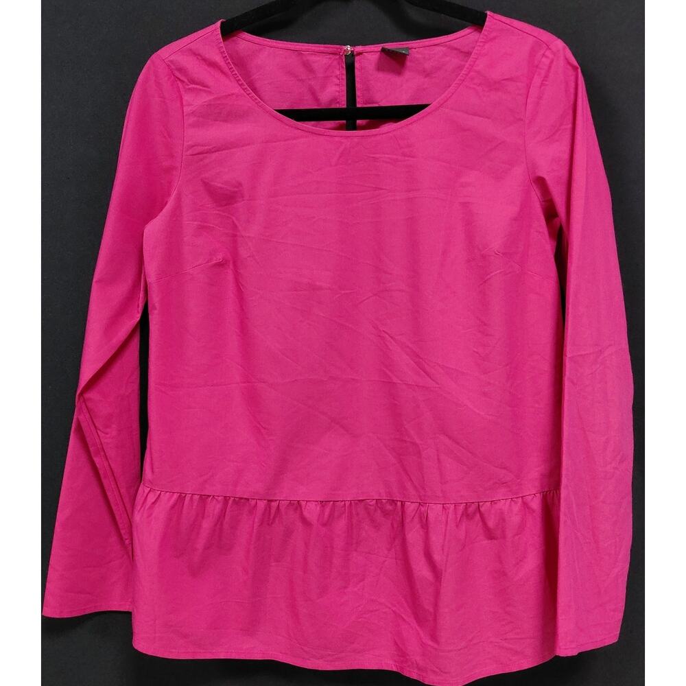 s.Oliver BLACK LABEL Pink Long Sleeve Top Solid Woven Women Size 4